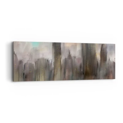 Canvas picture - Composition of Steel, Stone and Fog - 90x30 cm