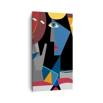 Canvas picture - Conversation of Cubists - 45x80 cm