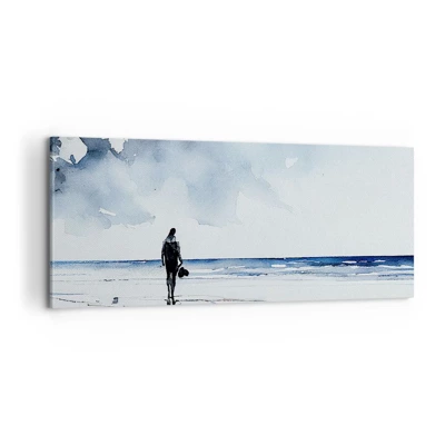 Canvas picture - Conversation with the Sea - 100x40 cm