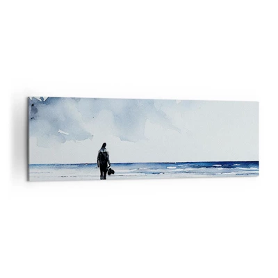 Canvas picture - Conversation with the Sea - 160x50 cm