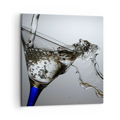 Canvas picture - Crystal Clear Water in a Crystal Glass - 60x60 cm