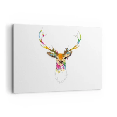 Canvas picture - Deer Bathed in Colour - 100x70 cm