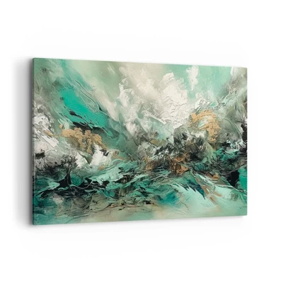 Canvas picture - Emerald and Black Lump - 100x70 cm