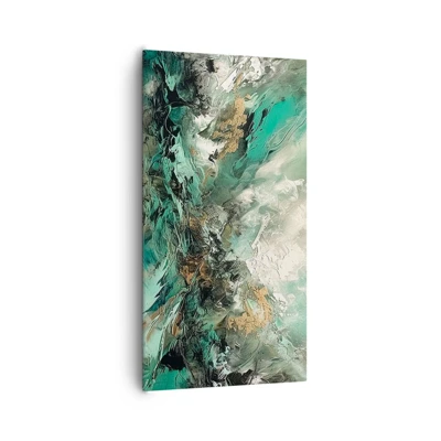 Canvas picture - Emerald and Black Lump - 65x120 cm