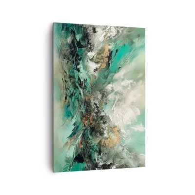 Canvas picture - Emerald and Black Lump - 70x100 cm