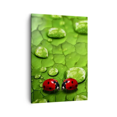 Canvas picture - Encounter in Green - 50x70 cm