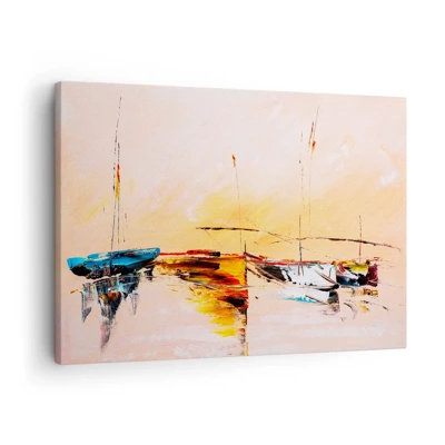 Canvas picture - Evening at the Harbour - 70x50 cm