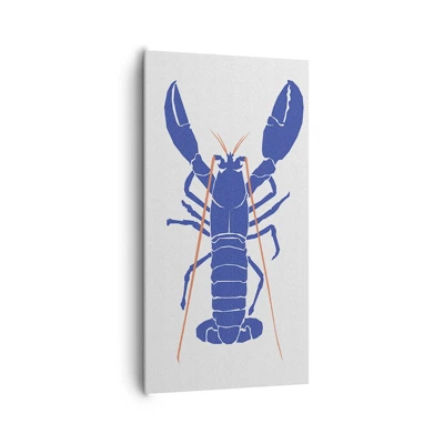 Canvas picture - Exquisite Lobster in Navy Blue - 65x120 cm