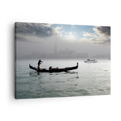 Canvas picture - Fairytale City from Water and Fog - 70x50 cm