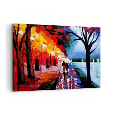 Canvas picture - Flaming Autumn in the Park - 120x80 cm