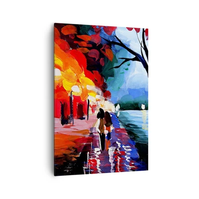 Canvas picture - Flaming Autumn in the Park - 70x100 cm