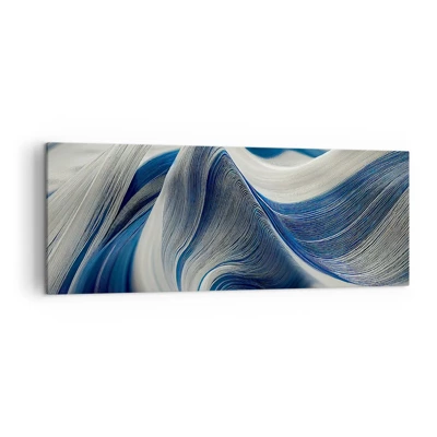 Canvas picture - Fluidity of Blue and White - 140x50 cm