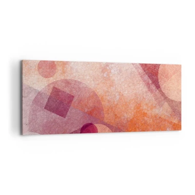 Canvas picture - Geometrical Transformation in Pink - 100x40 cm