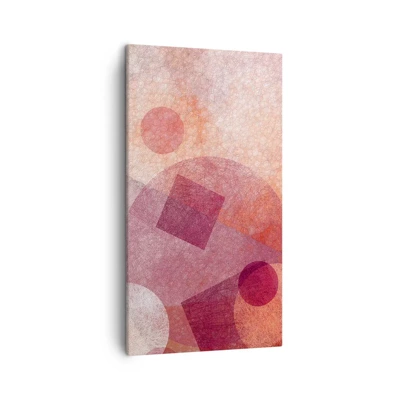 Canvas picture - Geometrical Transformation in Pink - 45x80 cm