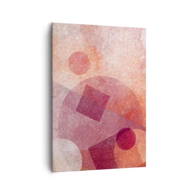 Canvas picture - Geometrical Transformation in Pink - 50x70 cm