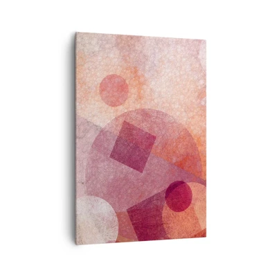 Canvas picture - Geometrical Transformation in Pink - 70x100 cm