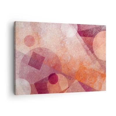 Canvas picture - Geometrical Transformation in Pink - 70x50 cm