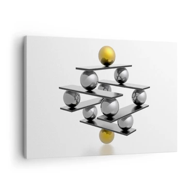 Canvas picture - Gold-Silver Balance - 70x50 cm