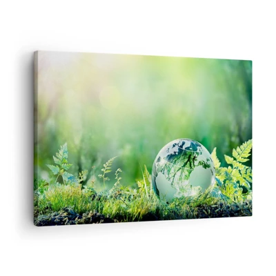 Canvas picture - Green Planet - 70x50 cm