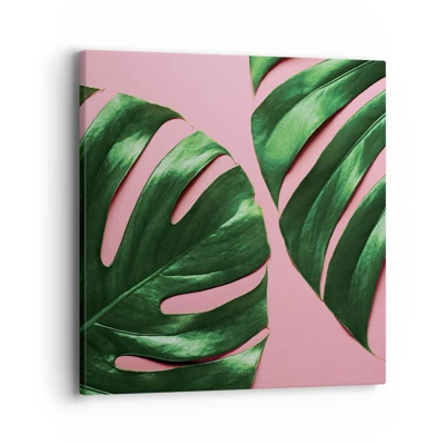 Canvas picture - Green Rendezvous - 40x40 cm