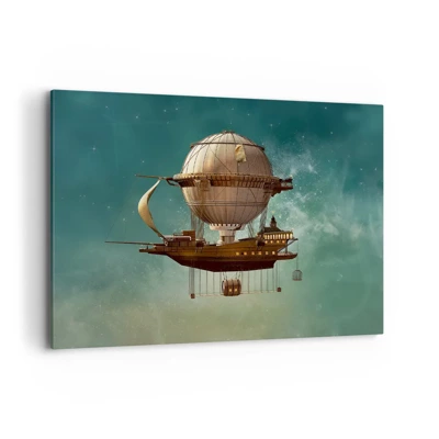 Canvas picture - Greetings from Jules Verne - 100x70 cm