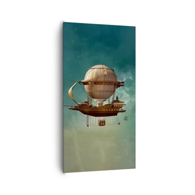 Canvas picture - Greetings from Jules Verne - 65x120 cm
