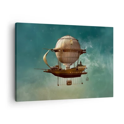 Canvas picture - Greetings from Jules Verne - 70x50 cm