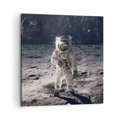 Canvas picture - Greetings from the Moon - 50x50 cm