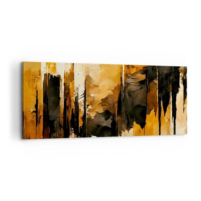 Canvas picture - Harmony of Black and Gold - 120x50 cm