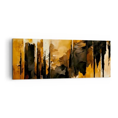 Canvas picture - Harmony of Black and Gold - 140x50 cm