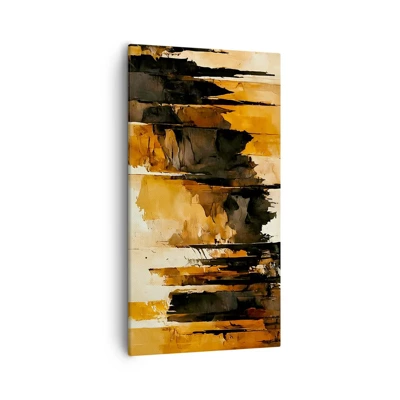 Canvas picture - Harmony of Black and Gold - 55x100 cm