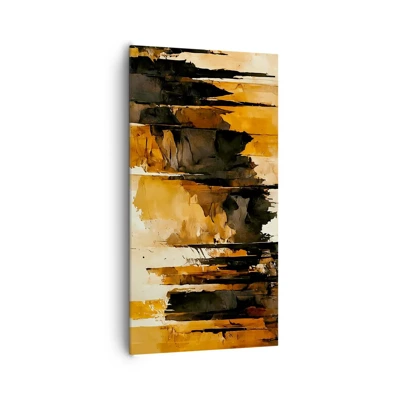 Canvas picture - Harmony of Black and Gold - 65x120 cm