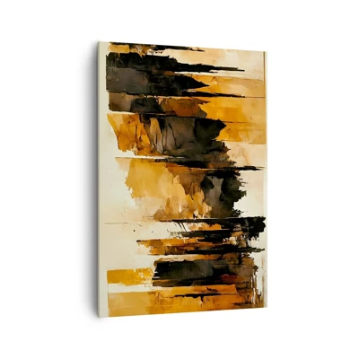 Canvas picture - Harmony of Black and Gold - 70x100 cm