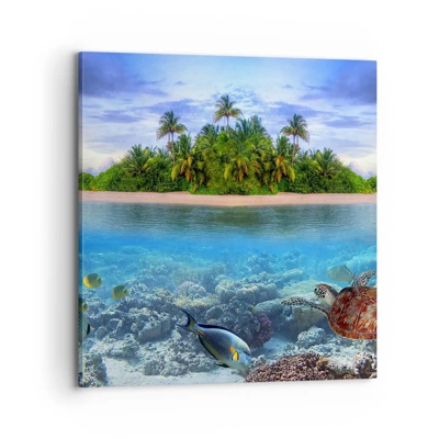 Canvas picture - Heavenly Island Invites You - 70x70 cm