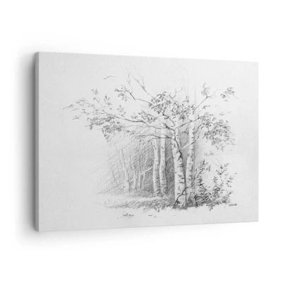 Canvas picture - Holiday of Birch Forest - 70x50 cm