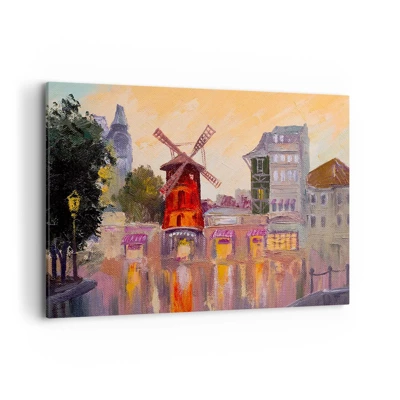 Canvas picture - Icons of Paris - Moulin Rouge - 120x80 cm