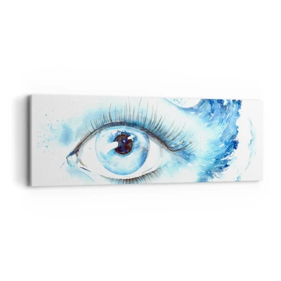 Canvas picture - Immerse in those Blue Eyes - 90x30 cm