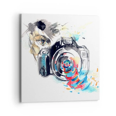 Canvas picture - In the Eye of the Lens - 70x70 cm