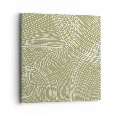 Canvas picture - Intricate Abstract in White - 30x30 cm