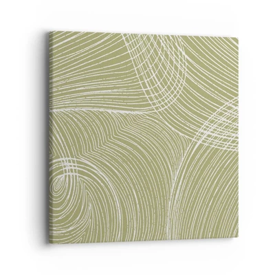 Canvas picture - Intricate Abstract in White - 40x40 cm