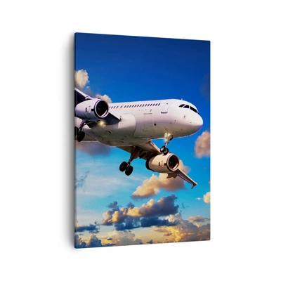 Canvas picture - Journey in White and Blue - 50x70 cm