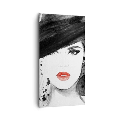 Canvas picture - Lady in Black - 55x100 cm