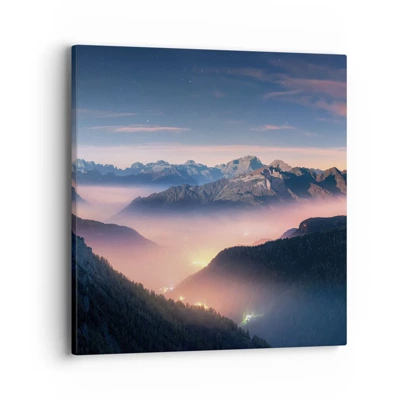 Canvas picture - Light in the Valleys - 40x40 cm