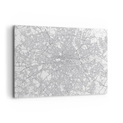 Canvas picture - Map of London Maze - 120x80 cm