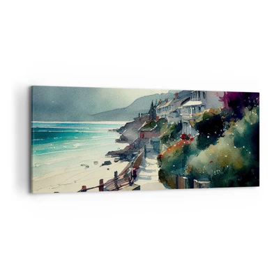 Canvas picture - Mediterranean Town - 120x50 cm