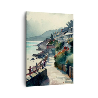 Canvas picture - Mediterranean Town - 50x70 cm