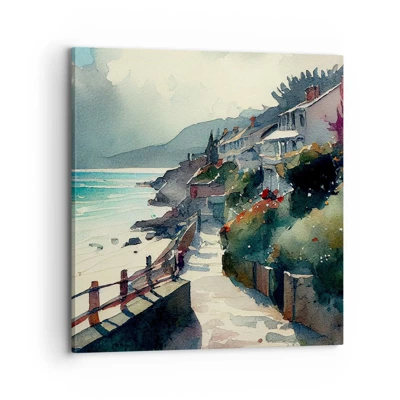 Canvas picture - Mediterranean Town - 70x70 cm