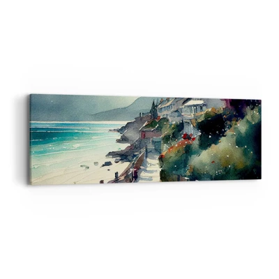 Canvas picture - Mediterranean Town - 90x30 cm