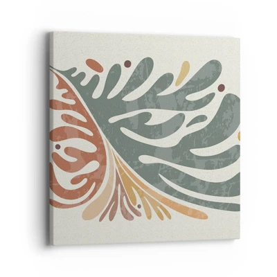 Canvas picture - Multicolour Leaf - 40x40 cm