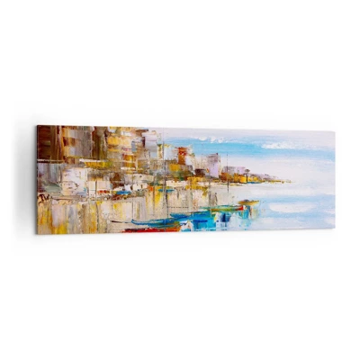 Canvas picture - Multicolour Town Marina - 160x50 cm